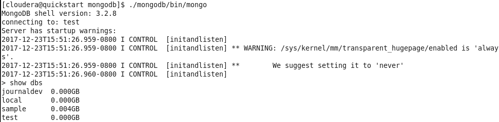 start MongoDB Client